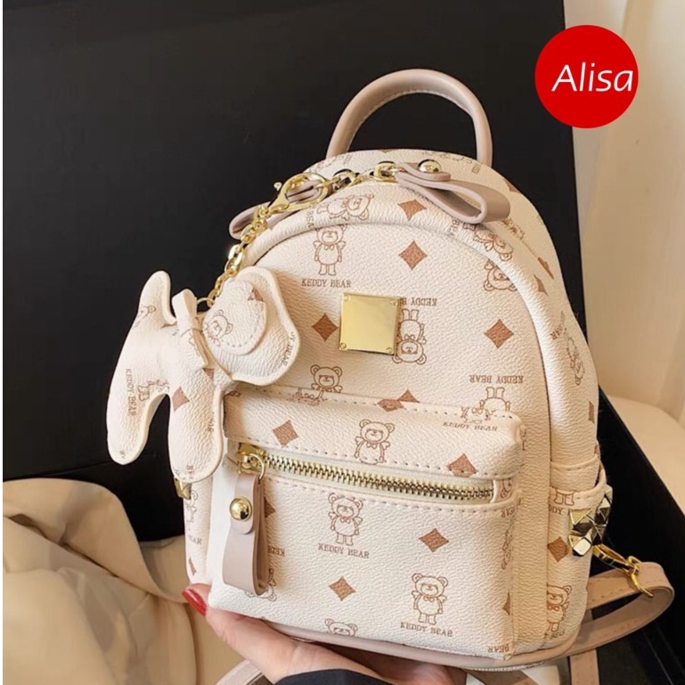 Balo Mini KEDDY BEAR tặng kèm móc khóa siêu xinh size 21 hàng chuẩn loại 1 SL122