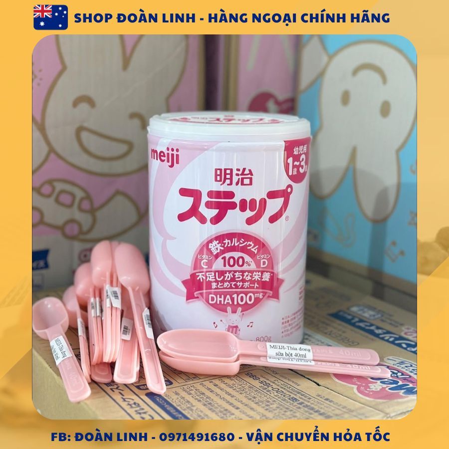 Thìa lẻ pha sữa Meiji 1-3, thìa cho bé uống nước, ăn dặm, Thìa thay thế meiji 40ml, Thìa đong sữa Meiji 1-3, bón sữa