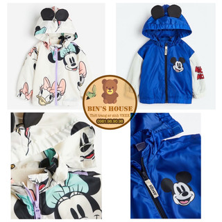 Áo khoác gió mickey h&m sz 4-24m