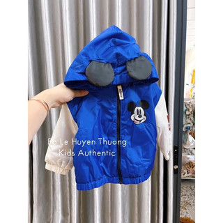Áo khoác gió Mickey H&M xuất dư sz 4-12M