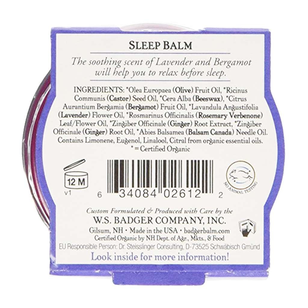 Sáp Dầu Giúp Ngủ Ngon Hữu Cơ USDA Organic Thành Phần An Toàn Lành Tính Cho Trẻ Em Người Lớn BADGER Sleep Balm 21g 56g