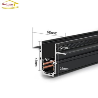 Thanh Ray Đèn Nam Châm Âm Trần Bằng Nhôm Đúc Sơn Tĩnh Điện Cao Cấp Osram