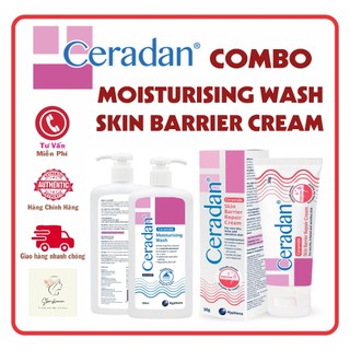 . Bộ 2 sản phẩm sữa tắm & dưỡng ẩm cho bé Ceradan Cream & Ceradan Wash