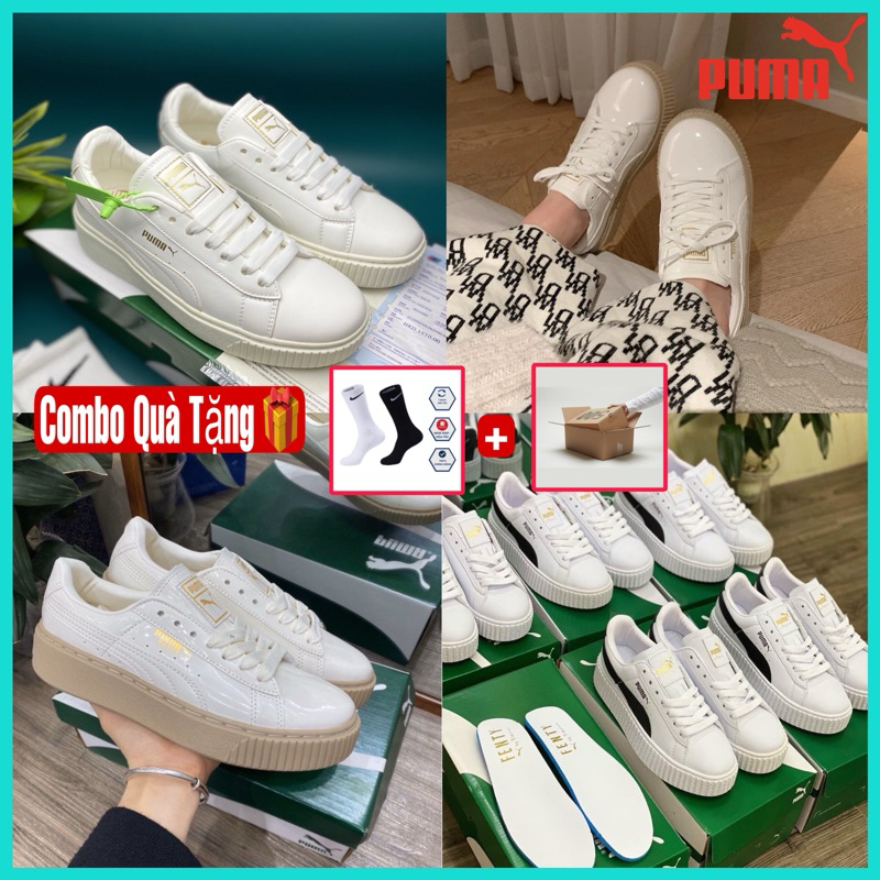 Giày thể thao Puma đủ mẫu cực hot, Puma nữ bản cao cấp,Da xịn,Fom chuẩn,Đế cao dễ phối đồ phù hợp thời trang Fullbox