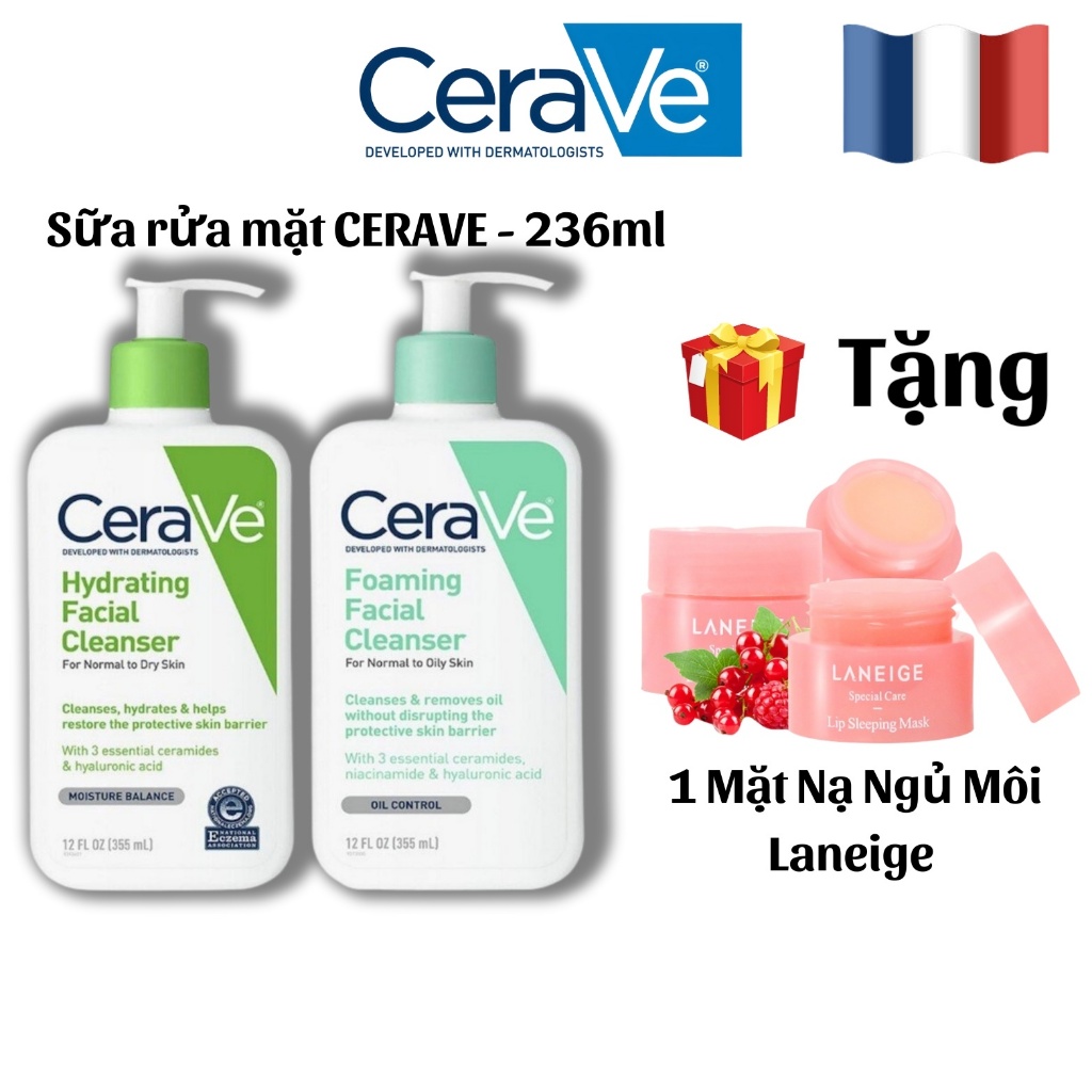 Sữa rửa mặt tạo bọt Cerave Foaming Facial Cleanser 236ml