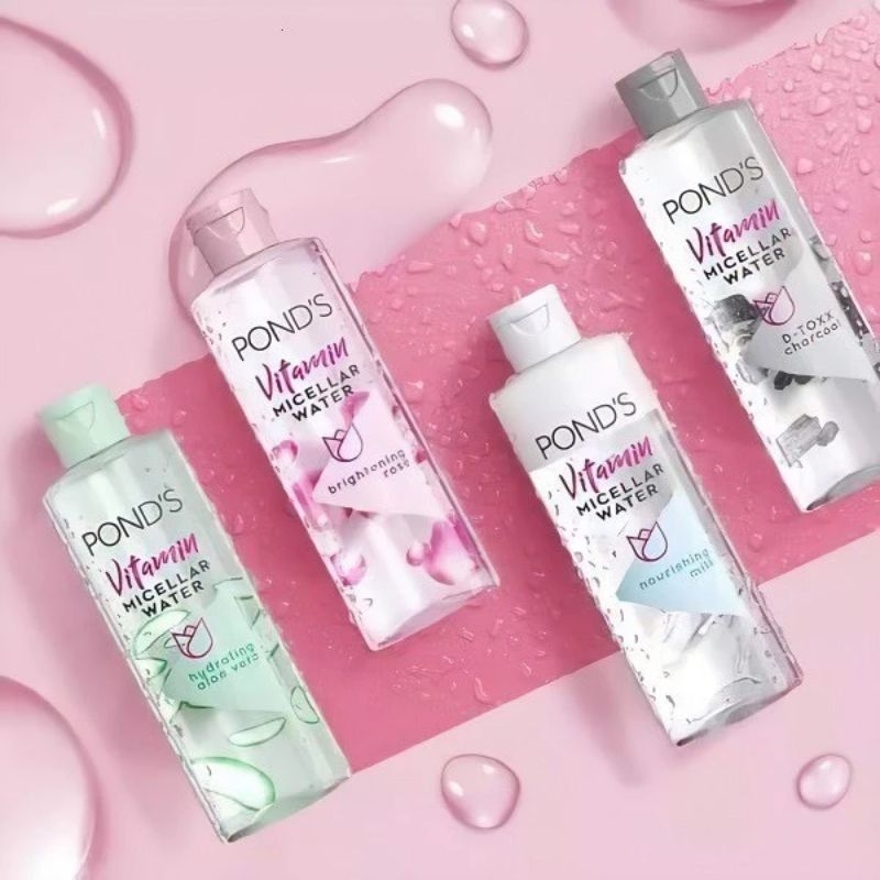 Nước tẩy trang Pond's vitamin hoa hồng sáng da 100 ml - nước tẩy trang pond's tinh chất sữa 100 ml