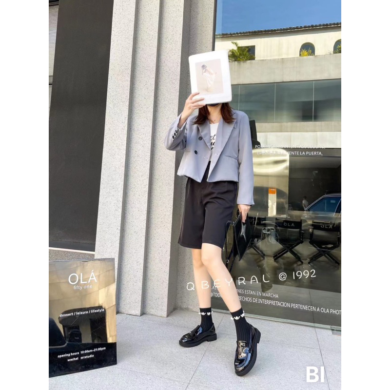 Giầy Moca Khoá Đá Miu Đen Bóng/Mờ Full Size 35-39  -  By Anh Dinh Phuong