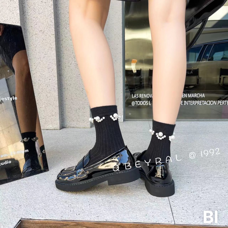 Giầy Moca Khoá Đá Miu Đen Bóng/Mờ Full Size 35-39  -  By Anh Dinh Phuong