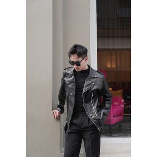 Áo khoác nam DEWENS chất da PU nhập khẩu cao cấp | Biker