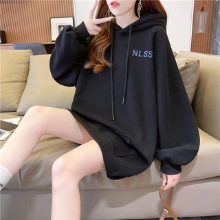 Áo nỉ hoodie nữ form rộng cute dày dặn ấm áp mũ to 2 lớp có dây kéo giá rẻ freesize đến 70kg in NNSS