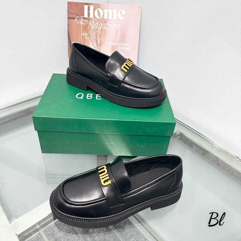 Giầy Moca Miu Khoá Ngang Đen Bóng/Mờ Full Size 35-39  -  By Anh Dinh Phuong