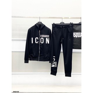 bộ nỉ đông hoodie zip icon hình in chữ ngực - bộ nỉ chất gai dày dặn