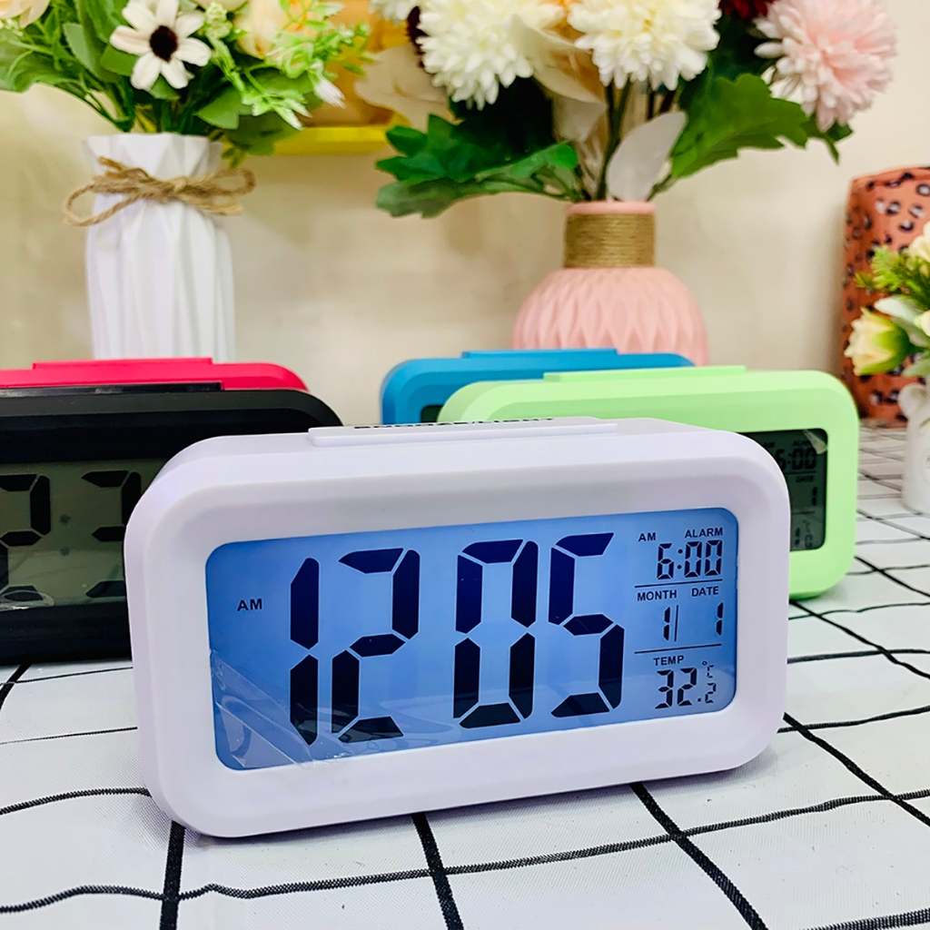 Đồng Hồ Led Để Bàn - ĐỒNG HỒ báo thức Kiêm nhiệt kế có báo thức, ngày tháng