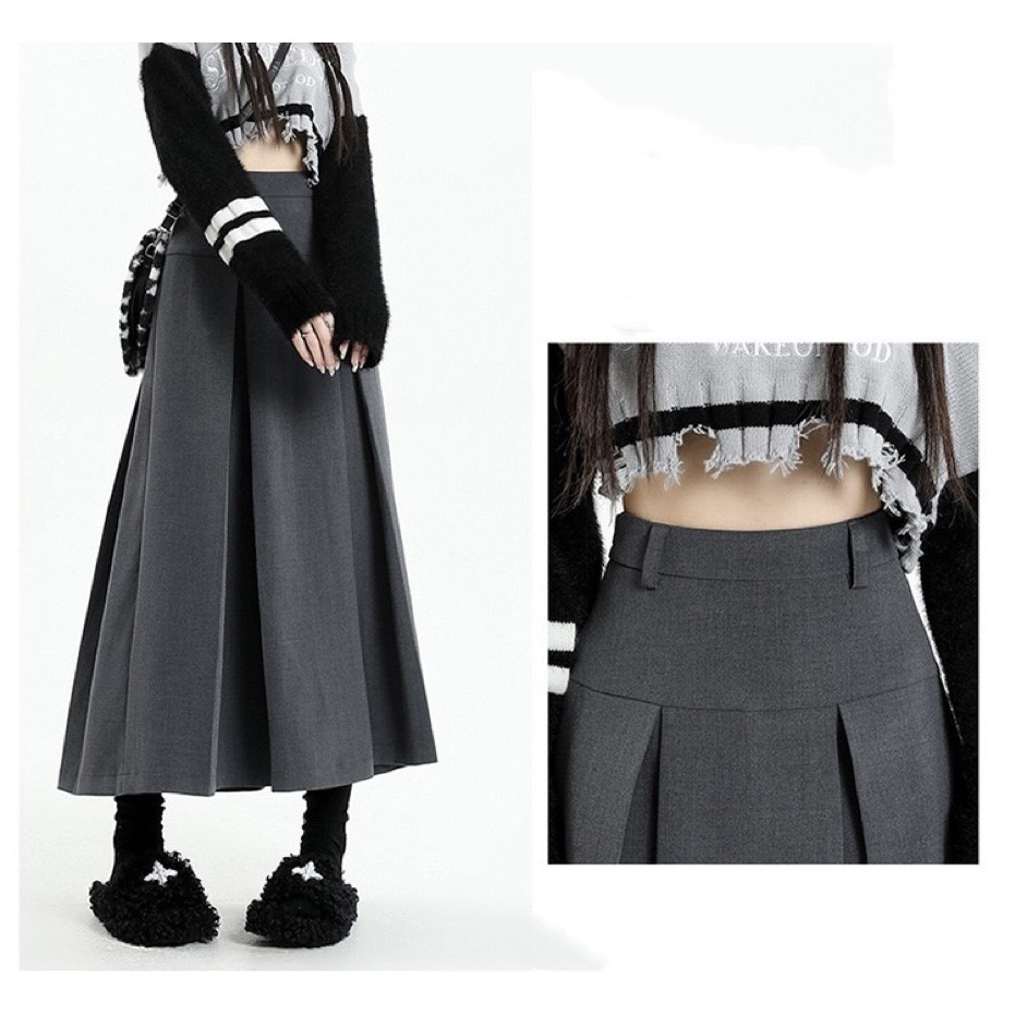 CHÂN VÁY DÁNG DÀI XẾP LY MẶC ĐƯỢC HAI KIỂU SIÊU XINH  MA008