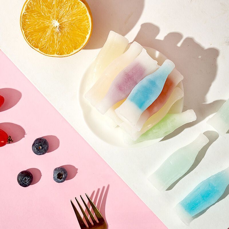 Kẹo Sáp Trái Cây Nhiều Vị Hình Chai Nước / Chân Mèo / Thanh Que