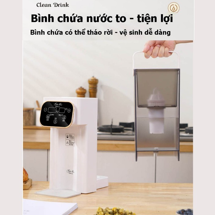 Bình đun nước nóng siêu tốc dung tích 3l, Bình đun nước nóng pha sữa cho bé, Máy làm nước nóng đa năng có khóa an toàn