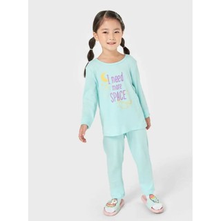 Bộ cotton dài tay mặc nhà bé gái Canifa