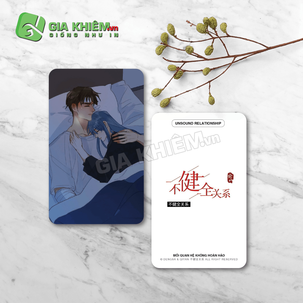 Card bo góc giấy truyện MỐI QUAN HỆ KHÔNG HOÀN HẢO - UNSOUND RELATIONSHIP - TENG RUIYU