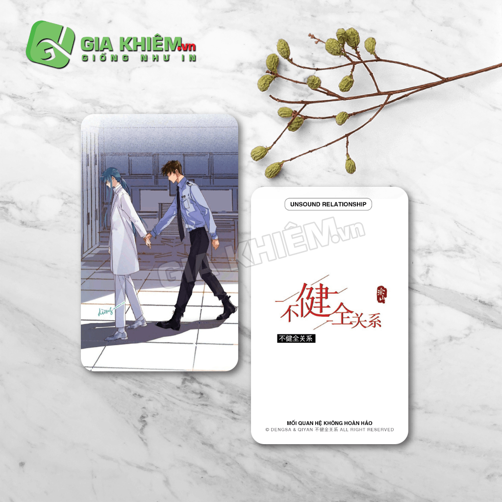 Card bo góc giấy truyện MỐI QUAN HỆ KHÔNG HOÀN HẢO - UNSOUND RELATIONSHIP - TENG RUIYU