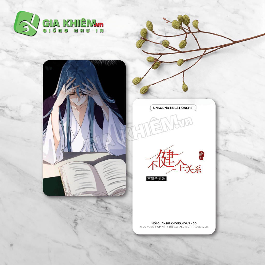 Card bo góc giấy truyện MỐI QUAN HỆ KHÔNG HOÀN HẢO - UNSOUND RELATIONSHIP - TENG RUIYU
