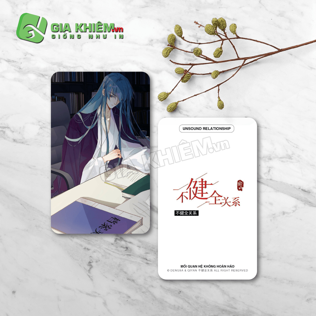 Card bo góc giấy truyện MỐI QUAN HỆ KHÔNG HOÀN HẢO - UNSOUND RELATIONSHIP - TENG RUIYU