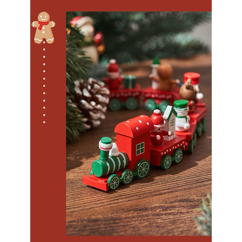 Ship hoả tốc xe gỗ handmade trang trí noel- xe lửa tàu hoả tàu lửa gỗ handmade nguyễn gia group cao đạt q5