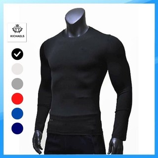 Áo giữ nhiệt nam Big size 35 - 95 kg dài tay Unisex thể thao 6 màu năng động, Áo thun nam cổ tròn basic vải mềm mại 2c