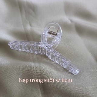 Kẹp tóc càng cua 3 răng dài 8cm đơn giản
