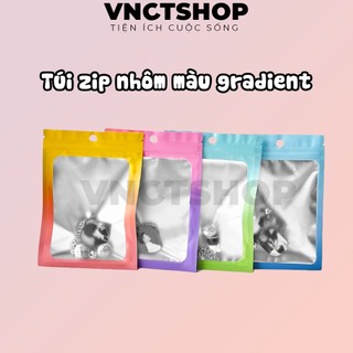 Túi zip hologram vnctshop, túi zipper nhôm mini nhỏ đựng kẹo đồ phụ kiện trang sức cute