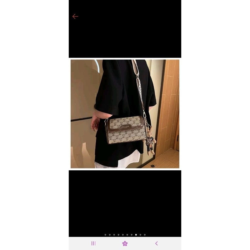 Túi xách đeo chéo nữ, túi xách thời trang Beibaobao kèm móc khóa_Cream Bear Việt Nam