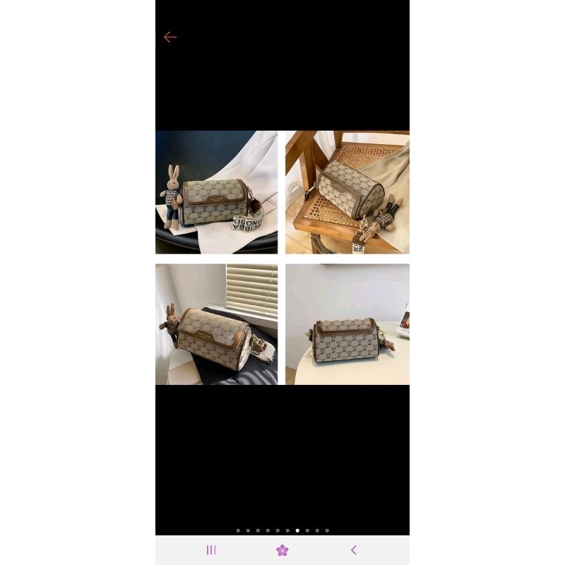 Túi xách đeo chéo nữ, túi xách thời trang Beibaobao kèm móc khóa_Cream Bear Việt Nam