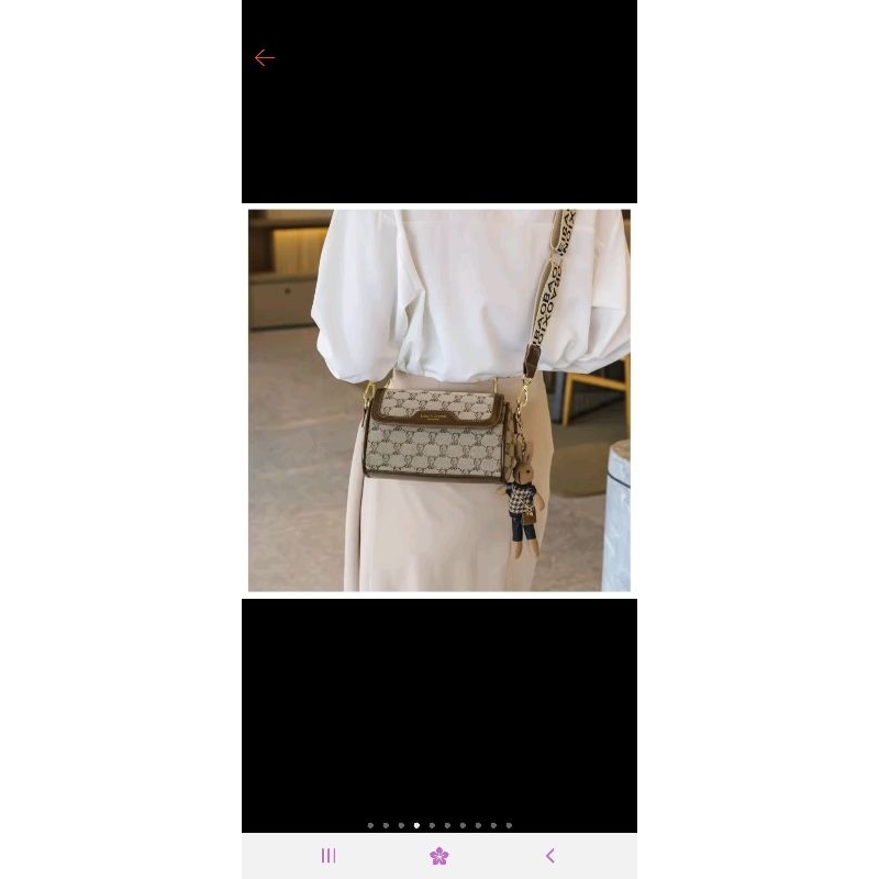 Túi xách đeo chéo nữ, túi xách thời trang Beibaobao kèm móc khóa_Cream Bear Việt Nam