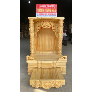 Bàn thờ ông địa thần tài gỗ thông ngang48*cao80