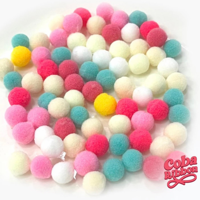 5gram - Hạt bông tròn, Pom Pom cỡ nhỏ dùng để trang trí cây thông Noel, Giáng sinh, Xmas