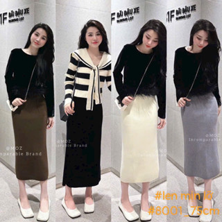 Chân váy len DÁNG DÀI mềm mịn lông thỏ mịn shop Chavi Clothing MS-8001