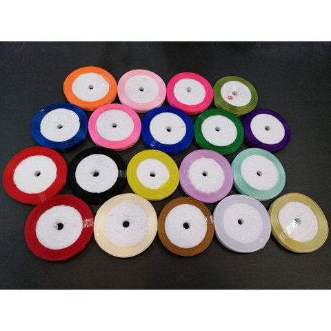 Ruy băng vải lụa 1cm cuộn dài 22m