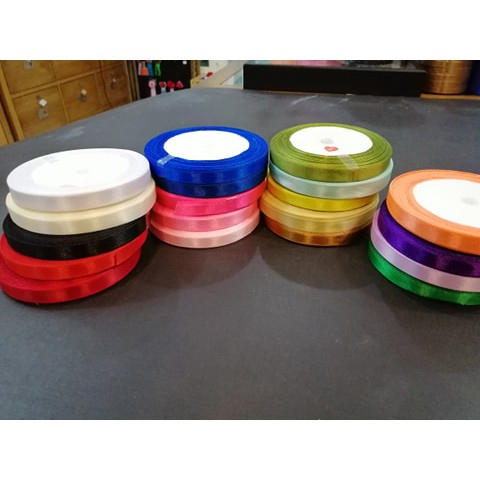 Ruy băng vải lụa 1cm cuộn dài 22m