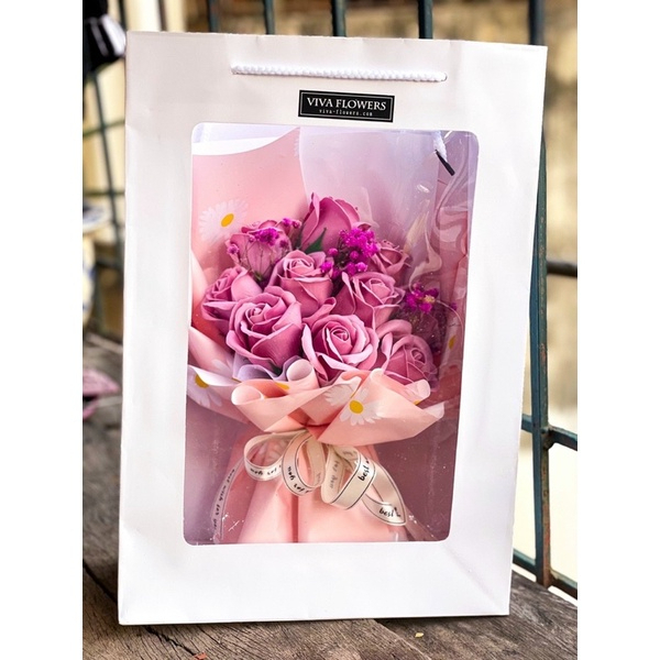 Túi đựng hoa sáp, túi đựng quà tặng, túi giấy mặt kính