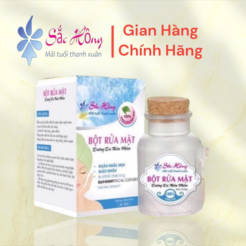 Bột Rửa Mặt Đông Y Sắc Hồng