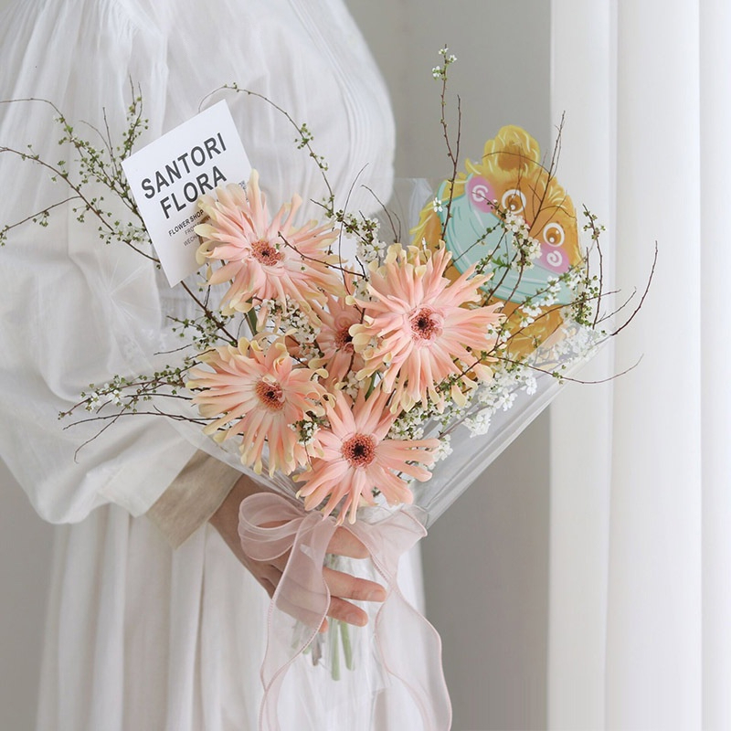 Cuộn ruy băng đuôi cá bản 4cm - 9m, ruy băng voan viền sóng biển trang trí bánh sinh nhật, bó hoa