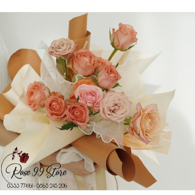 Cuộn ruy băng đuôi cá bản 4cm - 9m, ruy băng voan viền sóng biển trang trí bánh sinh nhật, bó hoa