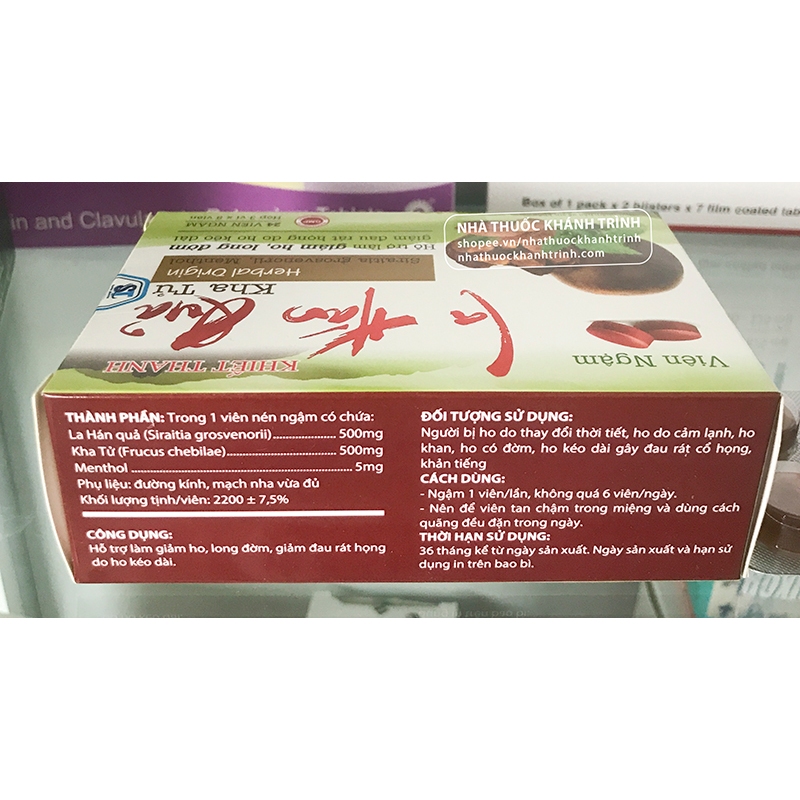 Viên ngậm La Hán Quả Santex - bổ phế, giảm ho khan, ho có đờm