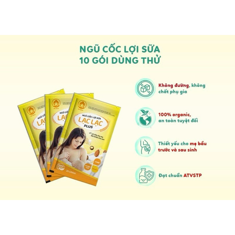 Ngũ cốc Lợi Sữa Lạc Lạc Plus lợi sữa sau sinh Dr.Maya 600g / 30 gói - NaVan