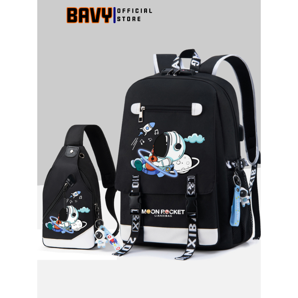 Túi đeo chéo và balo đi học đi chơi vải chống nước đựng laptop, điện thoại thời trang Ba Vy FASHION KH07