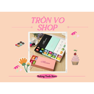 Set 10 hộp đựng bánh macaron 12 bánh có vách ngăn. ( Hop đựng bánh Không bao gồm bánh bên trong )