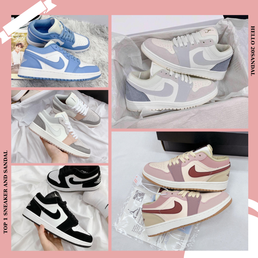 Giày Jordan Cổ Thấp Nam Nữ,Giày JD1 Cổ Thấp Thời Trang Dành Cho Nam Và Nữ Full Box Bill