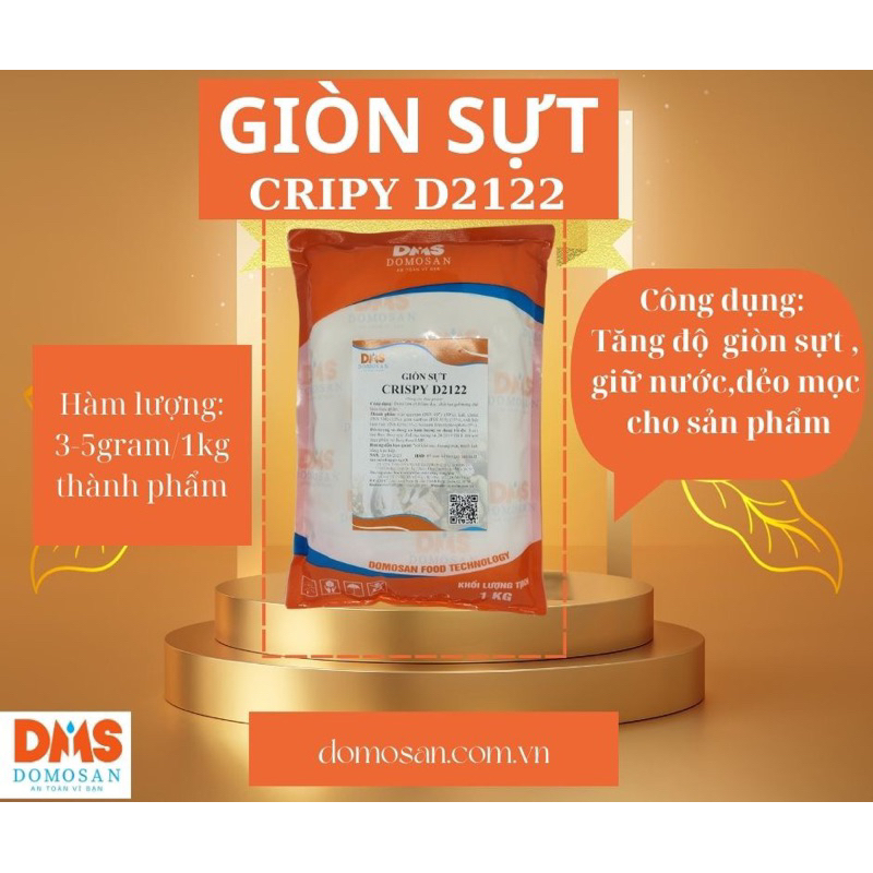 TẠO GIÒN SỰT Crisy D2122- Tạo giòn dai bóng mọc, giò chả, xúc xích