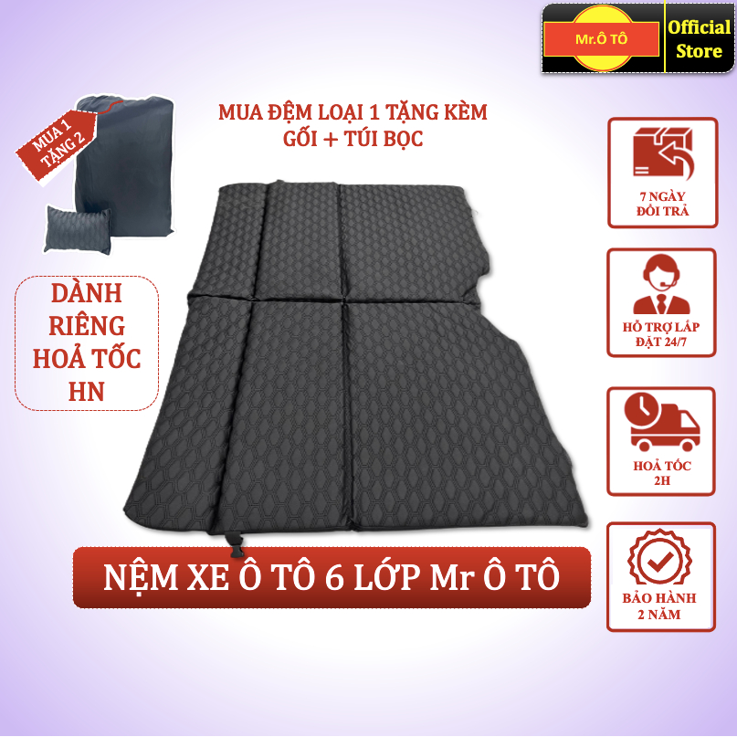 [Hoả tốc HN] Nệm xe ô tô, đệm ô tô gấp gọn Loại 1 MR.OTO - Bảo hành 2 năm - Lỗi 1 đổi 1.