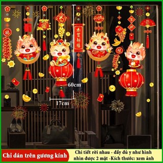 Decal tết 2024 tĩnh điện- Buông 4 rồng