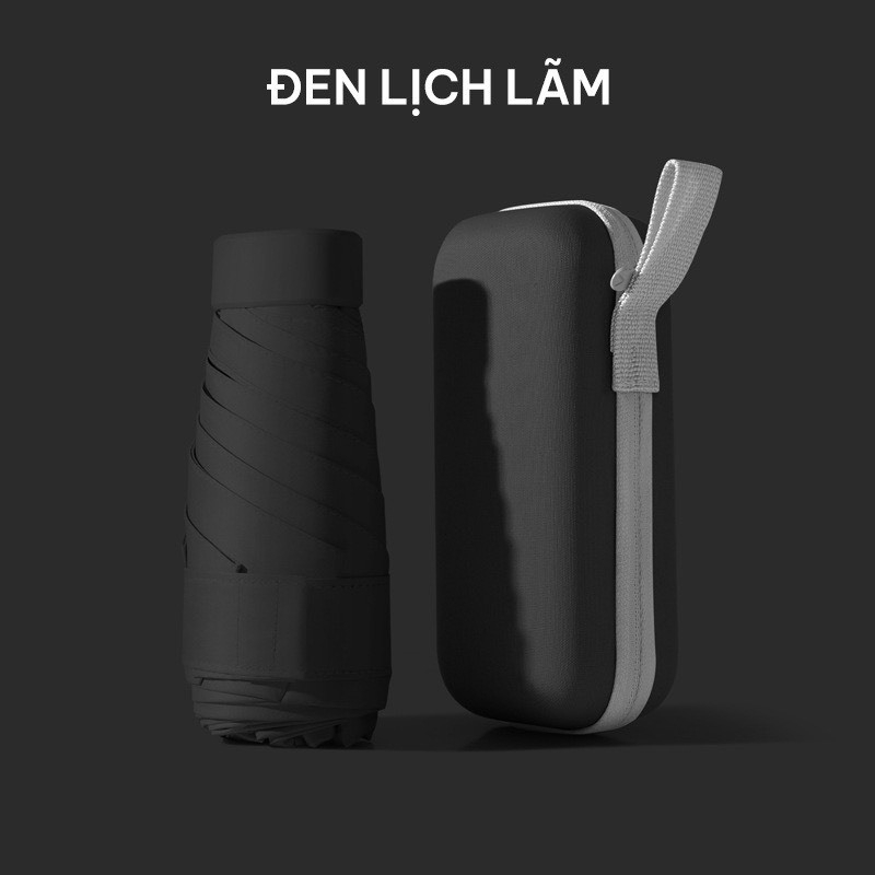 Ô mini che nắng gấp gọn chống tia UV tiện mang đi du lịch kèm hộp đựng - Dù mini có chống tia UV cực tốt